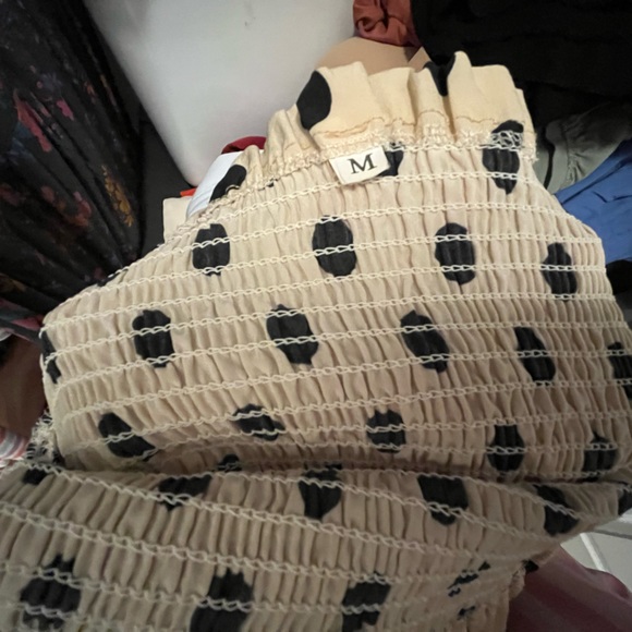 Polka dot dress with puffy sleeves - Picture 3 of 3